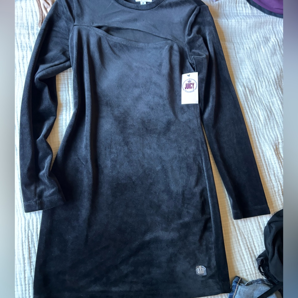 Juicy Couture Sleek velvet Black Dress